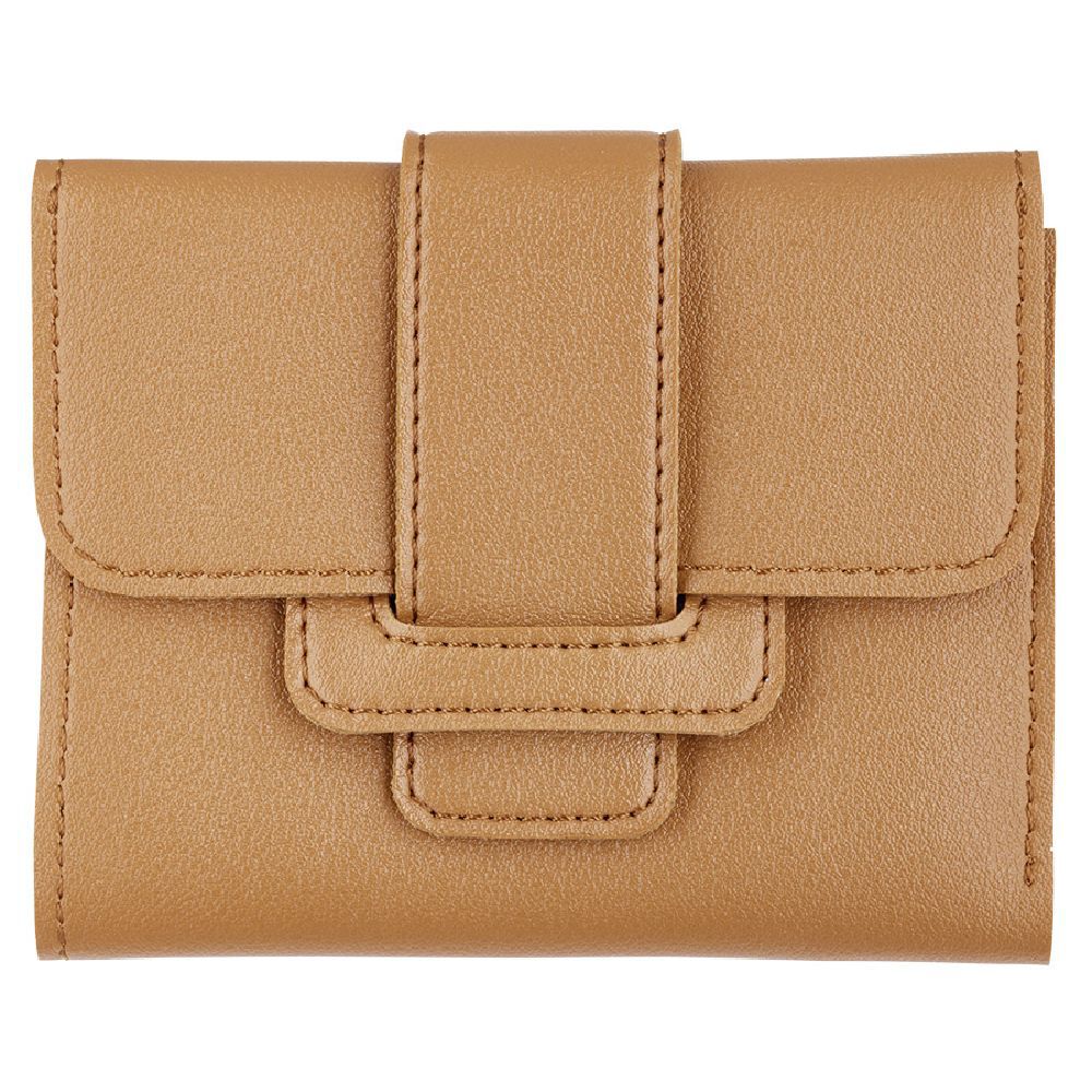 Porte-monnaie simili marron uni