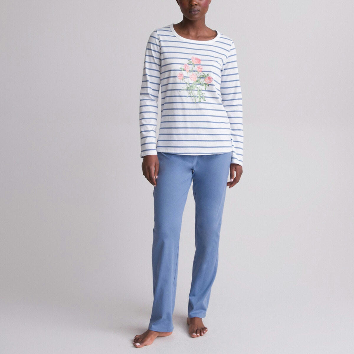 Pyjama jersey pur coton, manches longues
