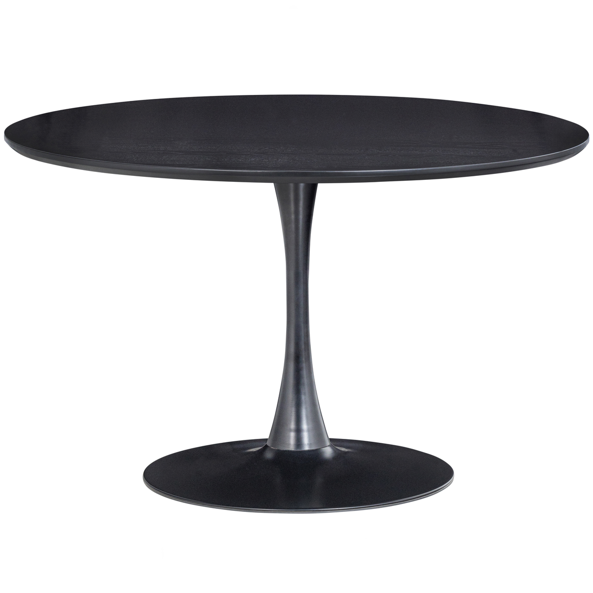 WOOOD ronde eettafel Sammy - MDF/staal - Zwart - 75x120x120