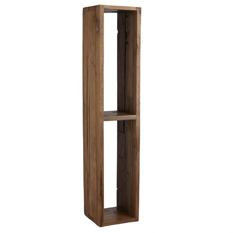 ALIDA - Etagère Murale rectangulaire 2 niches en teck recyclé