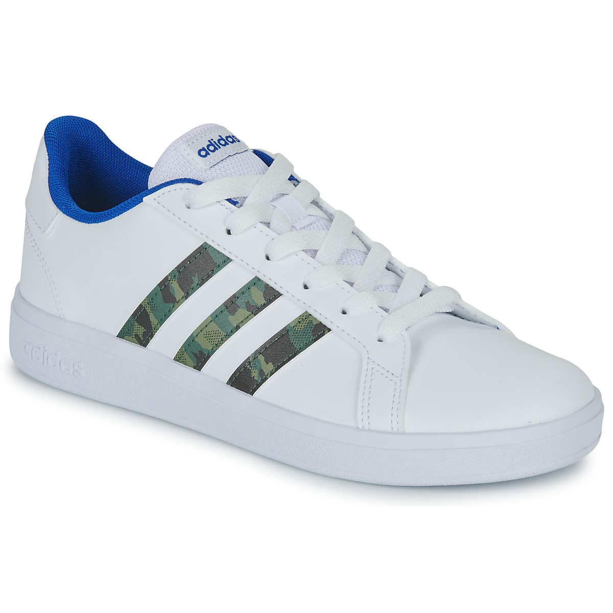 adidas - GRAND COURT 2.0 K - White / Blue / Camouflage