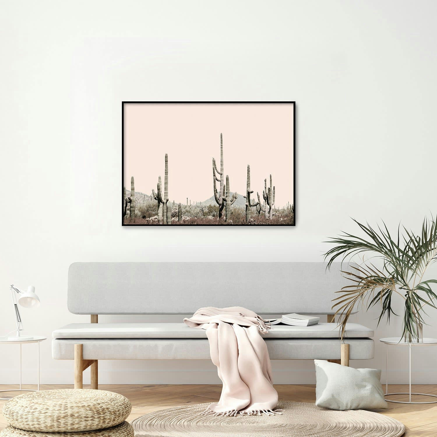 DESIERTO - Affiche avec cadre noir - Désert de l'Arizona - 30x40