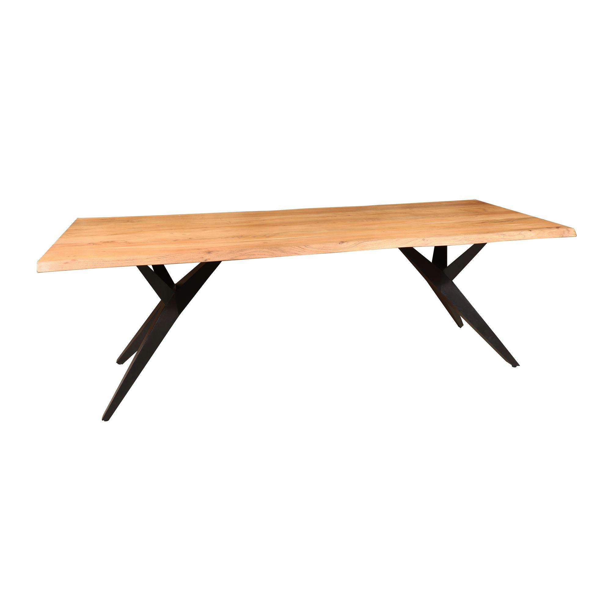 HAMER - Table en bois d'acacia et pieds en métal noir 230cm