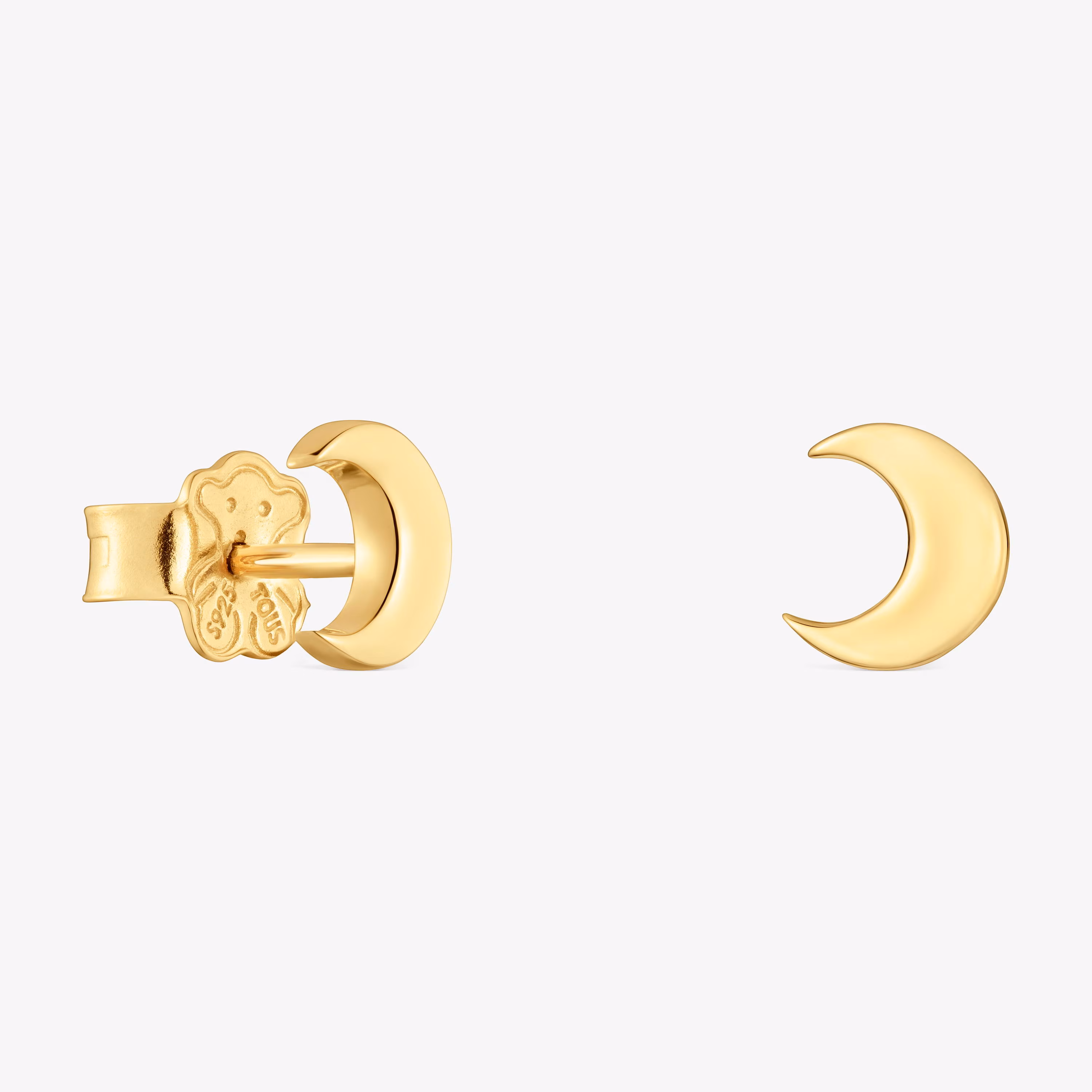 Pendientes luna con baño de oro 18 kt sobre plata TOUS Motivos