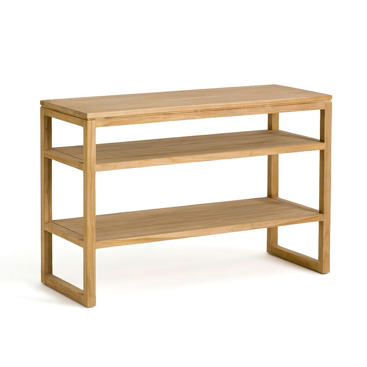 Meuble double vasque teck massif, Elli