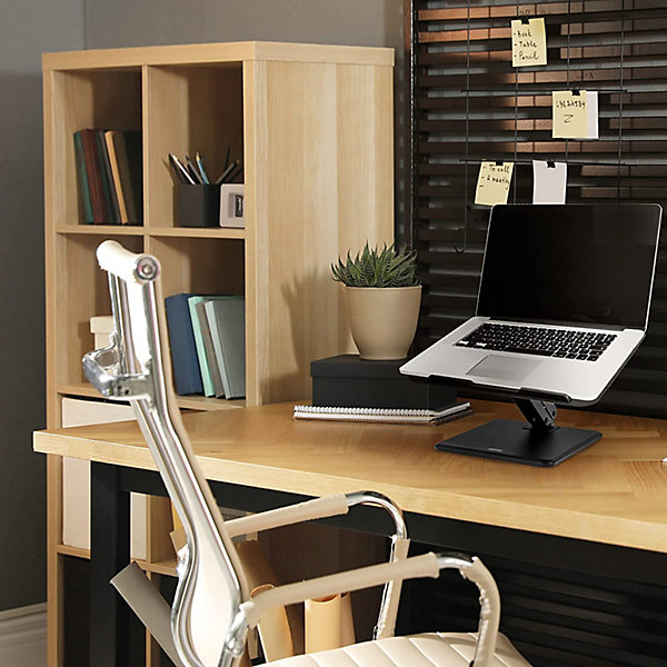 DML125 Support pour ordinateur portable tablette 26,5 x 40 cm Hauteur ajustable de 8 à 18,5 cm Charge max 5 kg Duronic