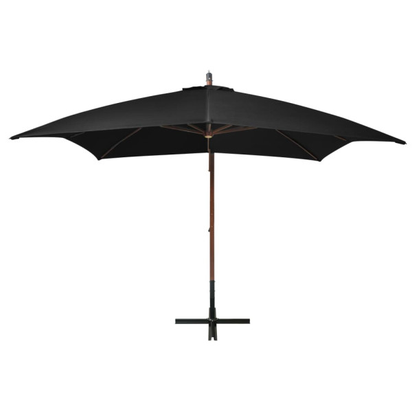 Parasol ogrodowy Czarny 3 x 3 m vidaXL