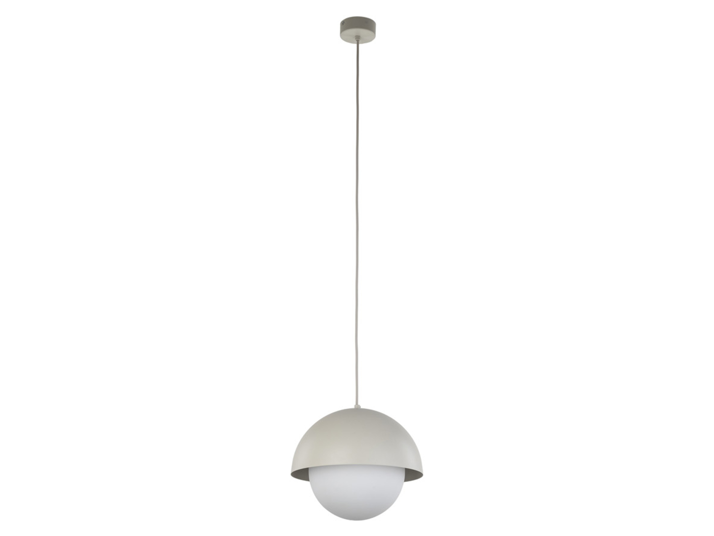 Lampa wisząca Bono 160 cm szklana beżowo-biała