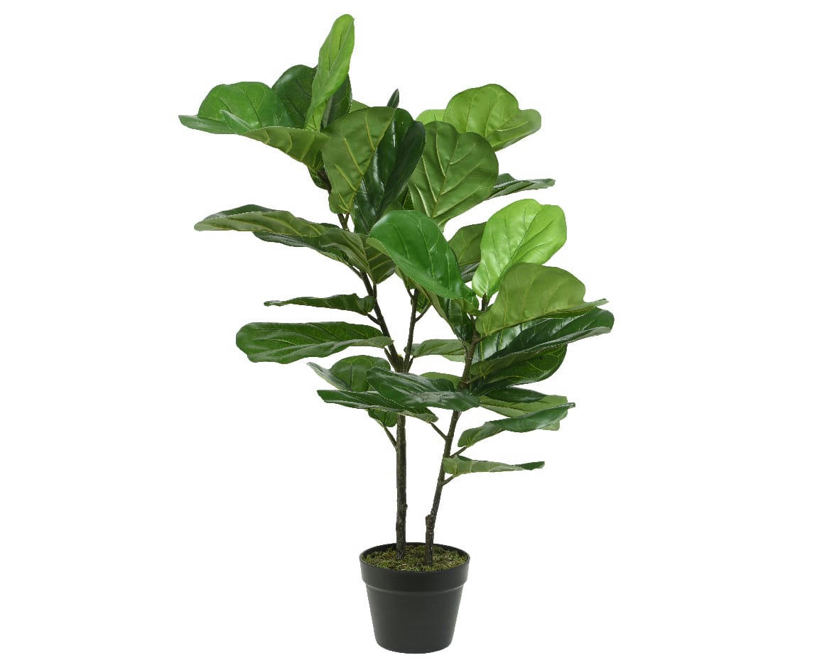 - Figuier artificiel 97 cm en pot plastique vert