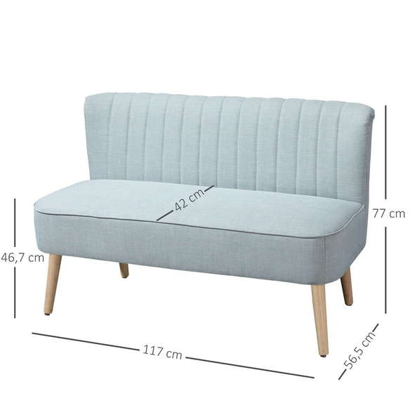 Sofa, Breite: 117 cm, 2-Sitzer, inklusive Auflagen