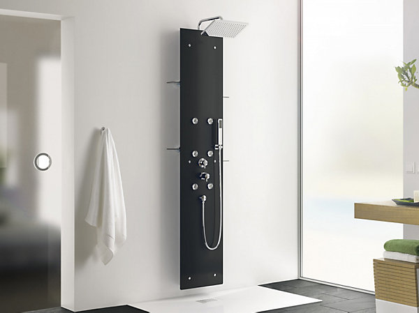 Colonne Hydromassante AQUAGLASS en verre - AQUAGLASS Couleur Perle Noire