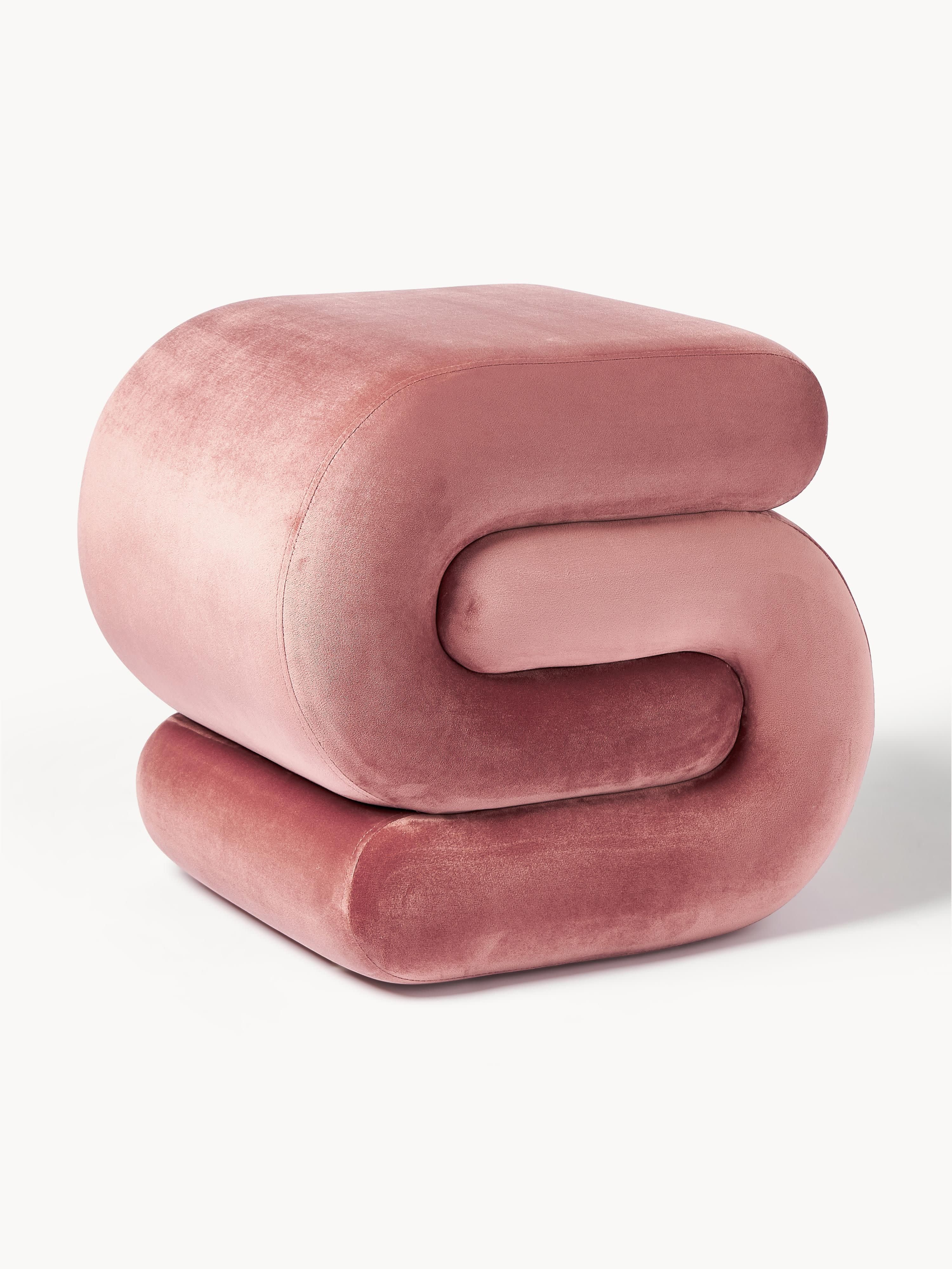 Samt-Polsterhocker Merle