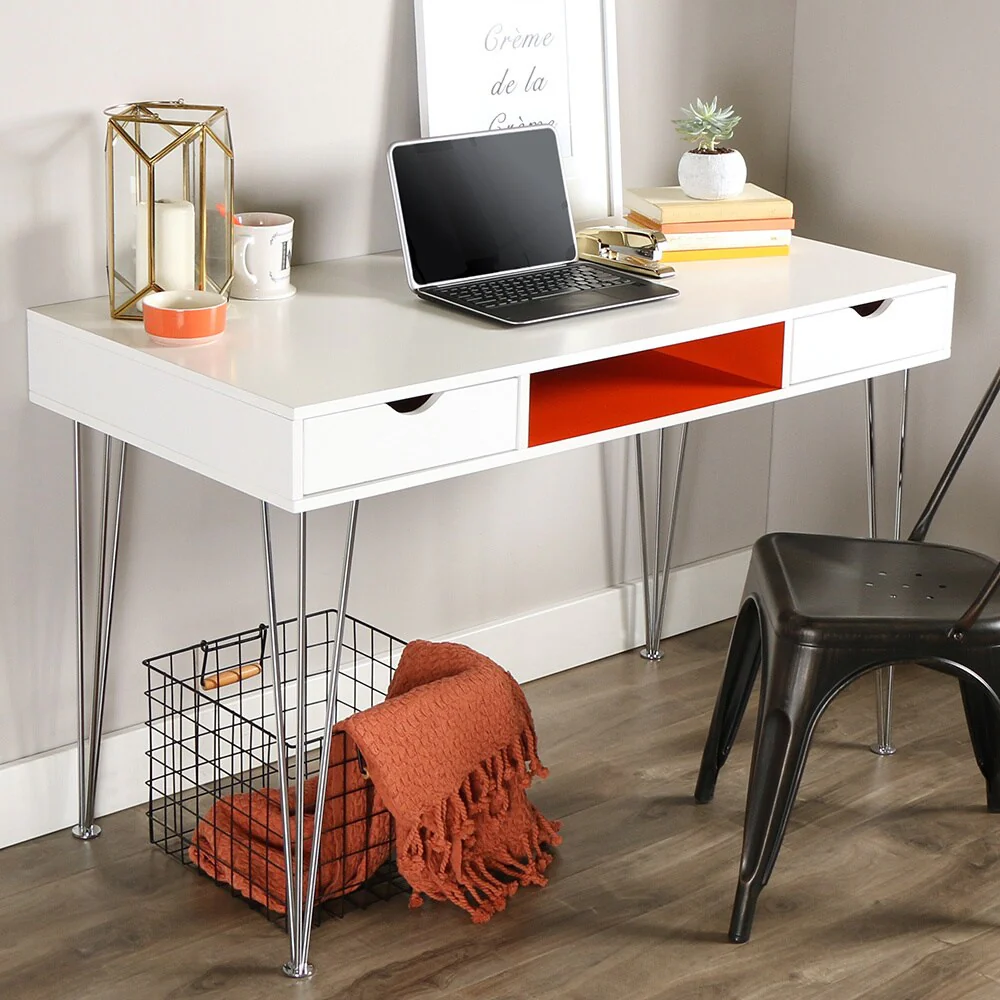 DISCO 48-inch Color Accent Desk - Orange