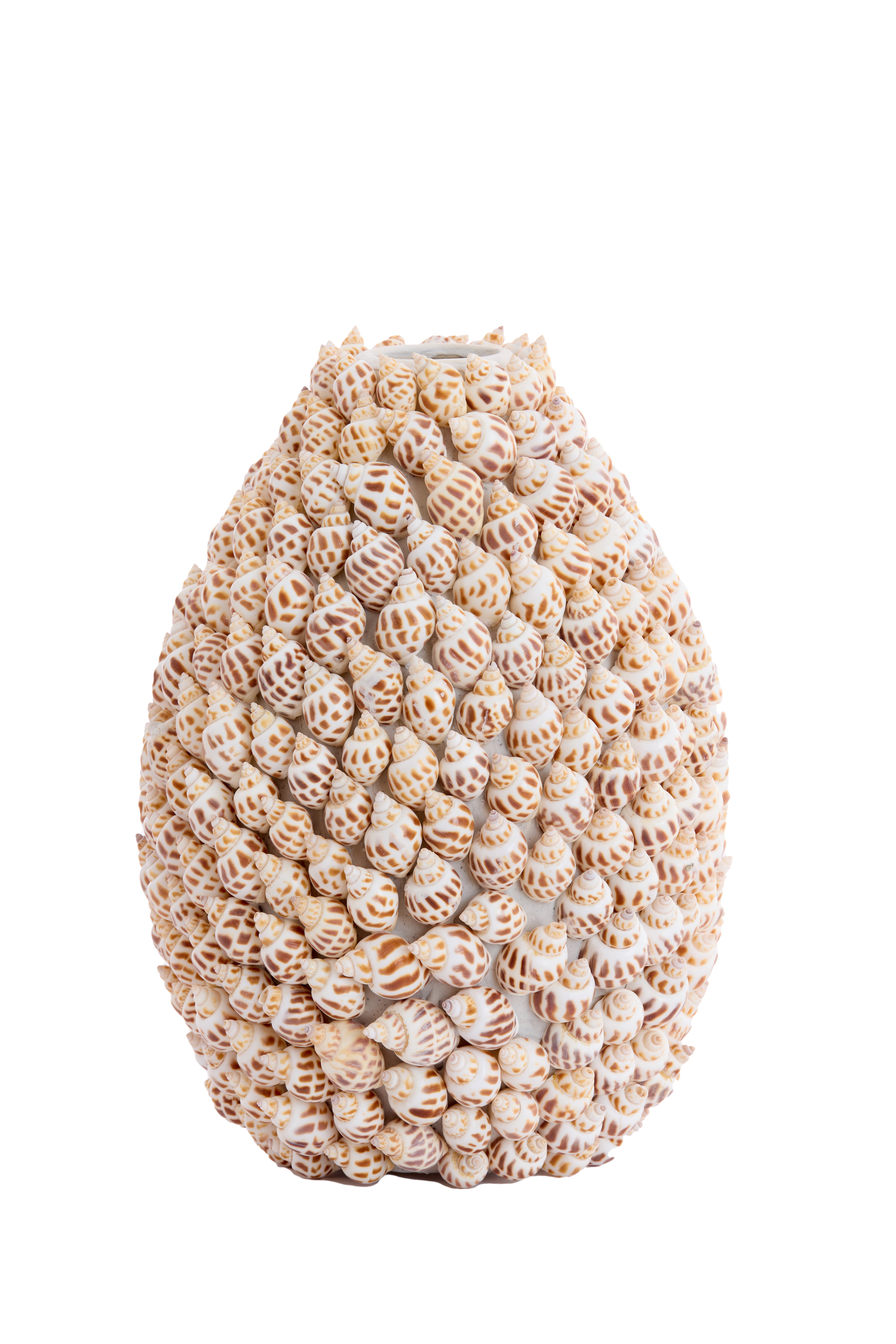 Light & Living vaas SHELL - Ø19x28.5cm - bruin