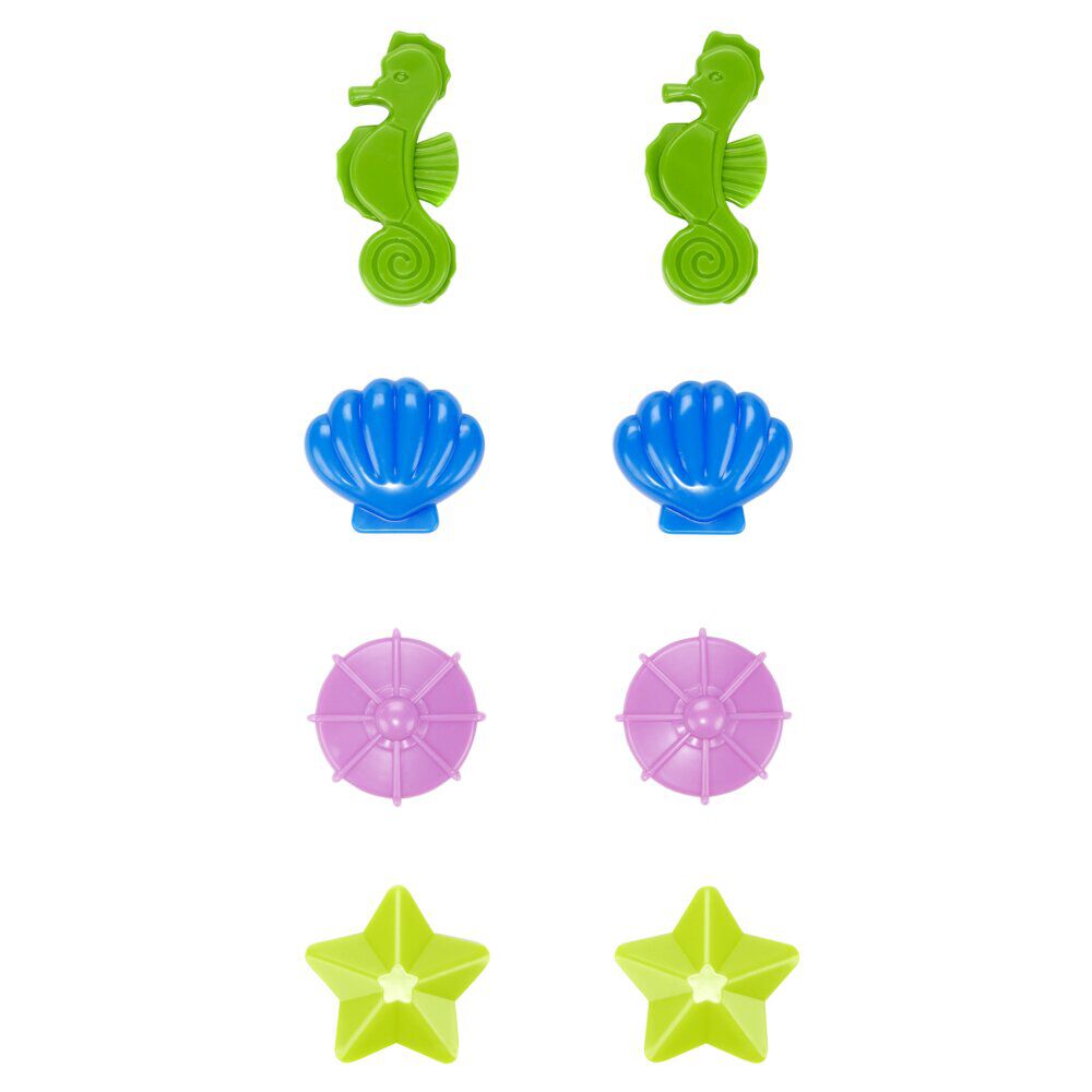 Jeu de plongée lesté en plastique forme coquillages (8 pièces)