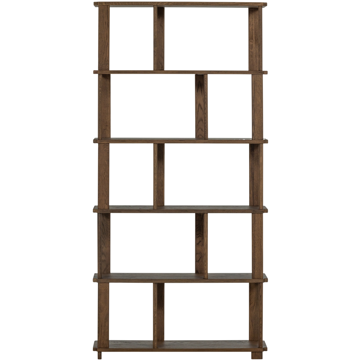 WOOOD boekenkast Riss - Eikenhout - Naturel - 186x90x30