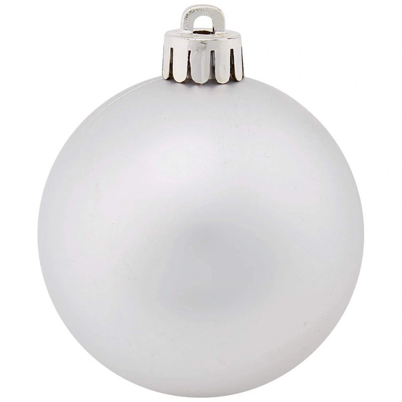 Weihnachtskugel, Ø: 6 cm, silberfarben, 12 Stück