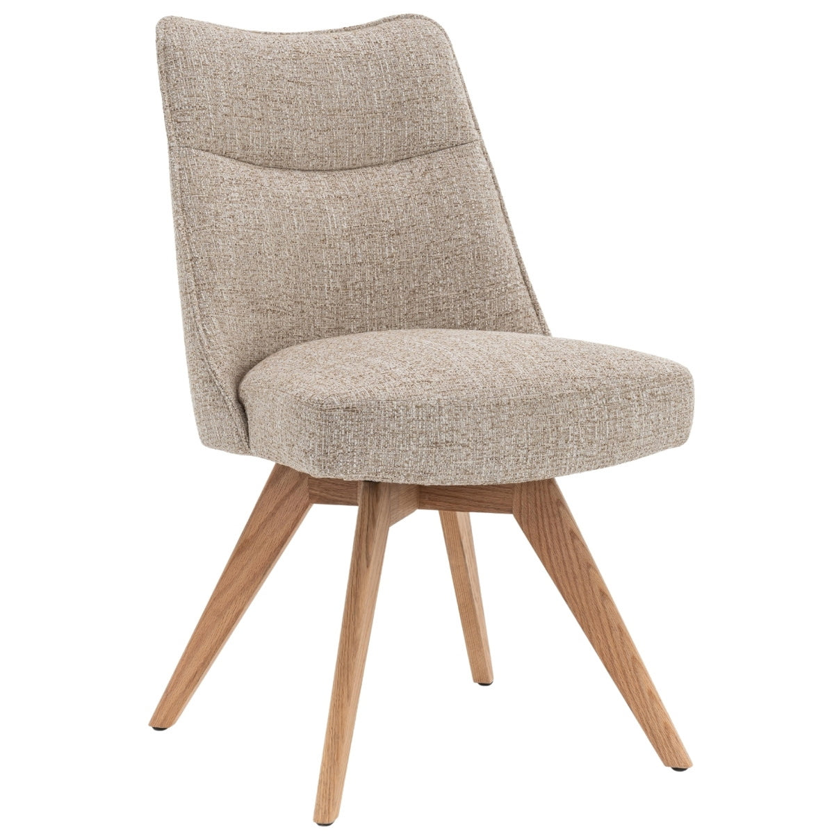 DÉJA Living Eetkamerstoel Meau - Beige/Naturel - Draaibaar - Set van 2
