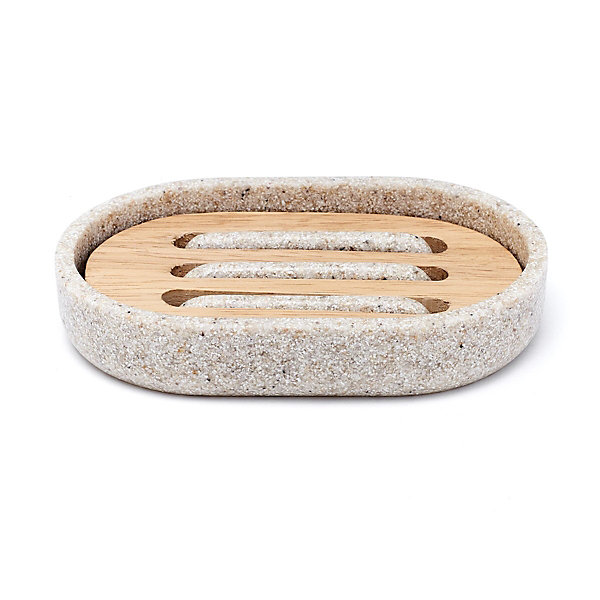 Optima Poly Porte-savon en polyrésine, Sable (POLY39)