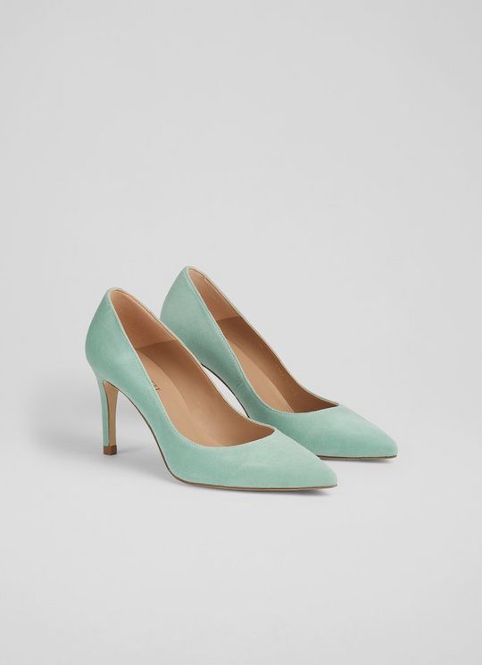 Floret Mint Suede Pointed Toe Courts