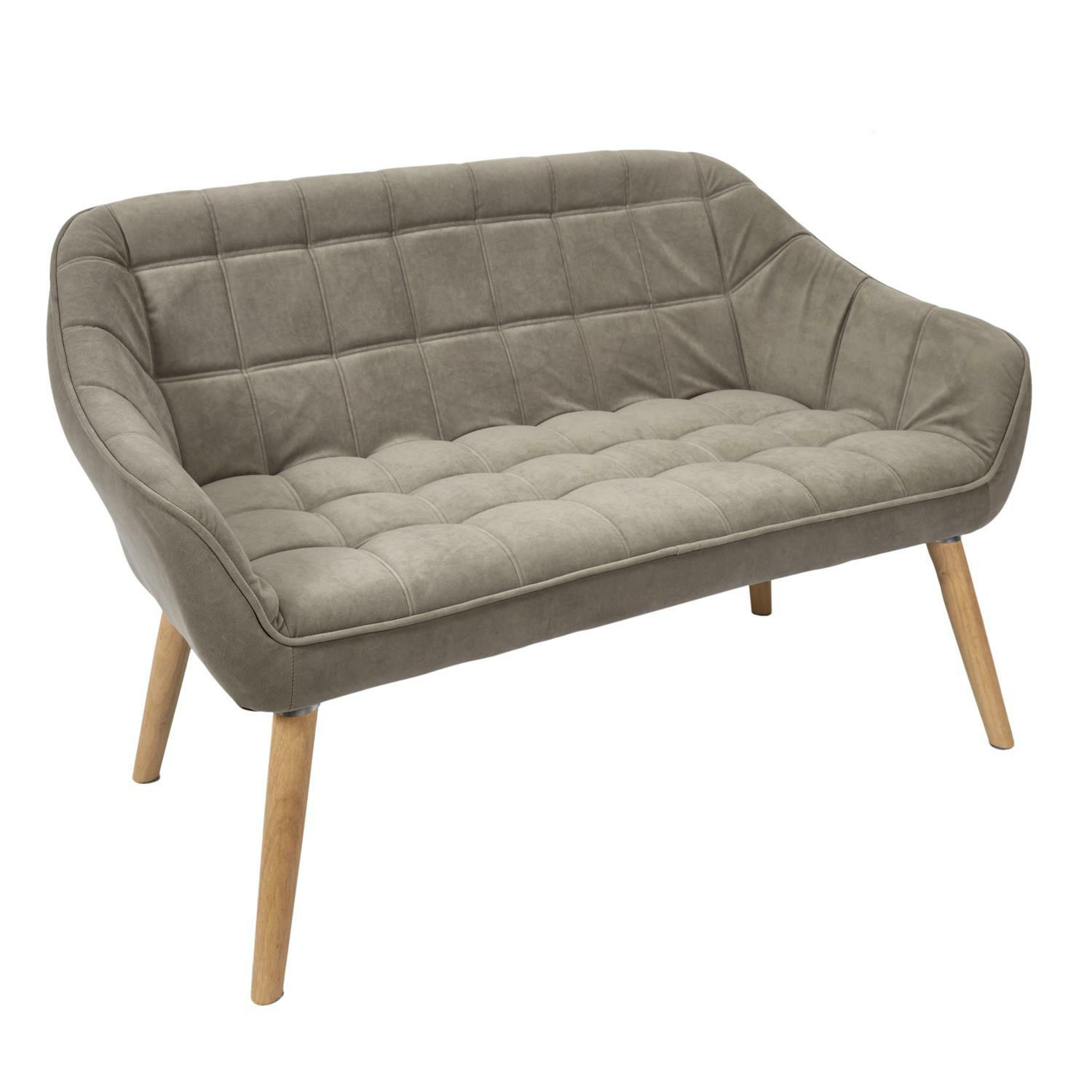Sofa 2-osobowa Magnus taupe styl skandynawski drewniane nogi