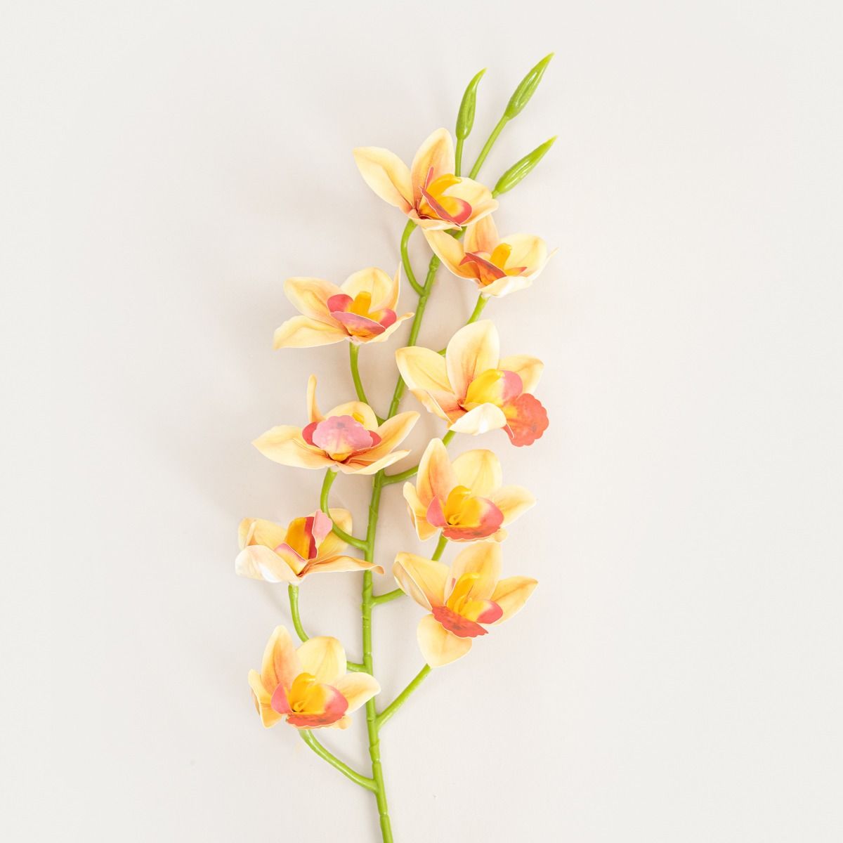 Gałązka sztuczna ORKID orchidea żółta 109 cm