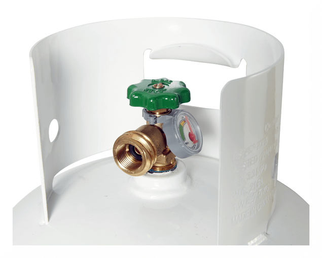 Empty 9kg LPG Gas Cylinder Bottle with Gauge and LCC-27 Safety Protection