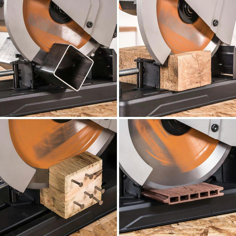 Evolution Rage 355-TCT 14-in 36T Carbide Tipped Circular Saw Blade for Wood, Plastic, Metal