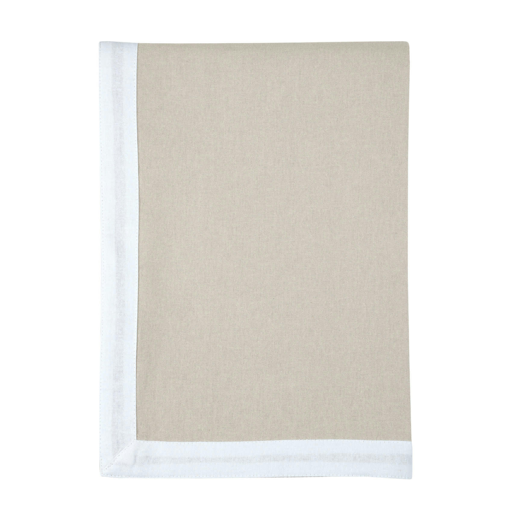 DUO - Nappe bicolore réversible coton lin/écru 240x140cm