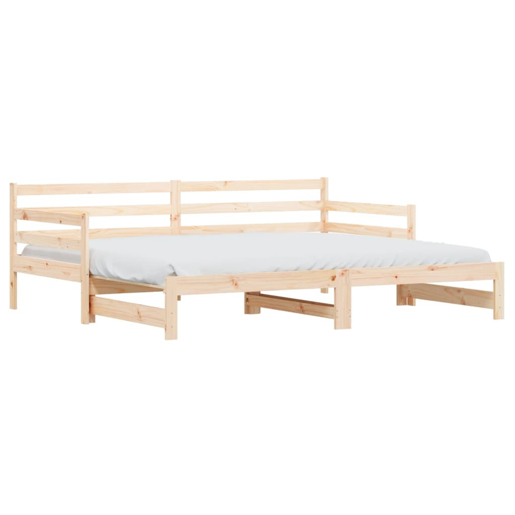 Łóżko dzienne rozsuwane 90x200 cm lite drewno sosnowe