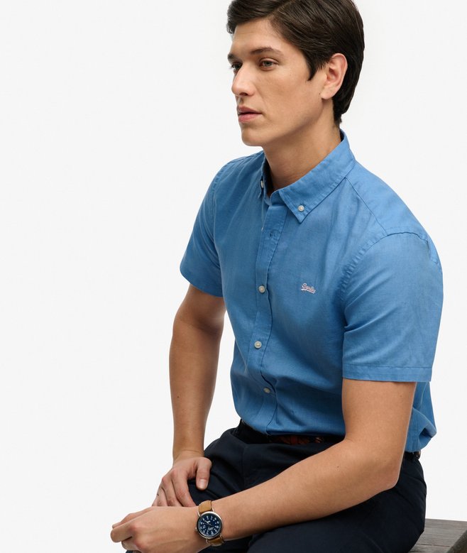 Cotton Linen Short Sleeve Shirt