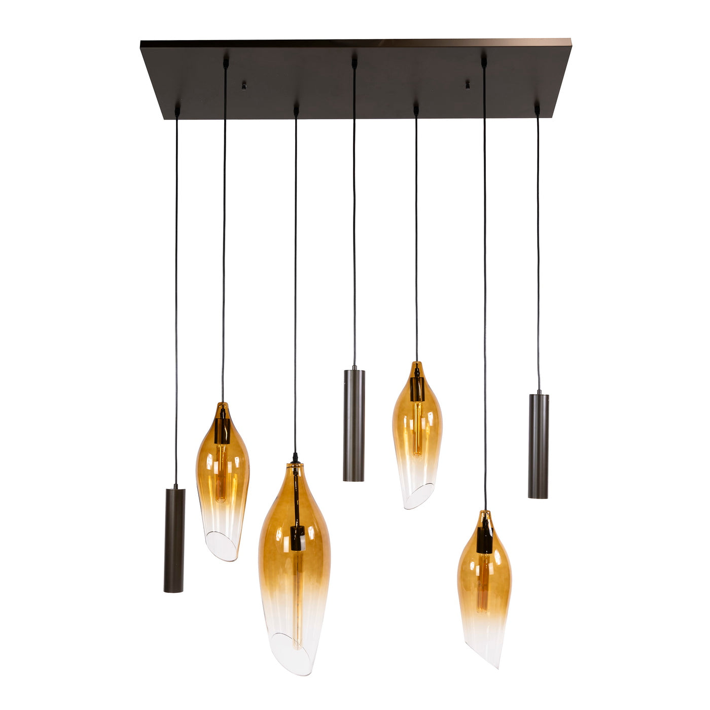 Giga Living Hanglamp Cocoon Pendel - Bruin Glas - 105x40x150cm