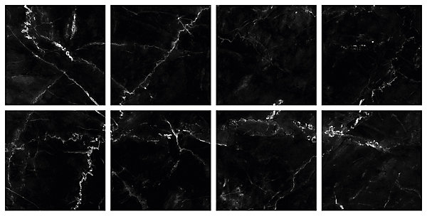 Lot 8 carreaux adhésifs décoratifs Vinyl Way Athenes Dada Art effet marbre noir L.20 x L.20 cm x ep.1,3 mm