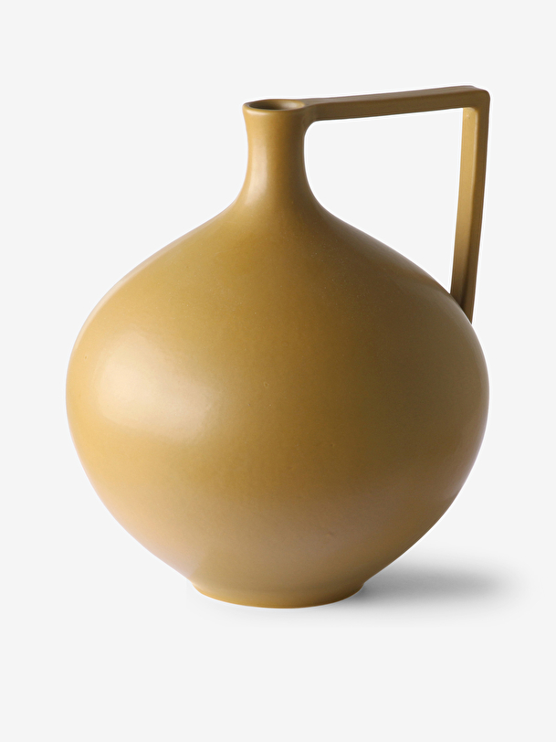 Vase pichet ceramique moutarde 26x23cm -... moutarde