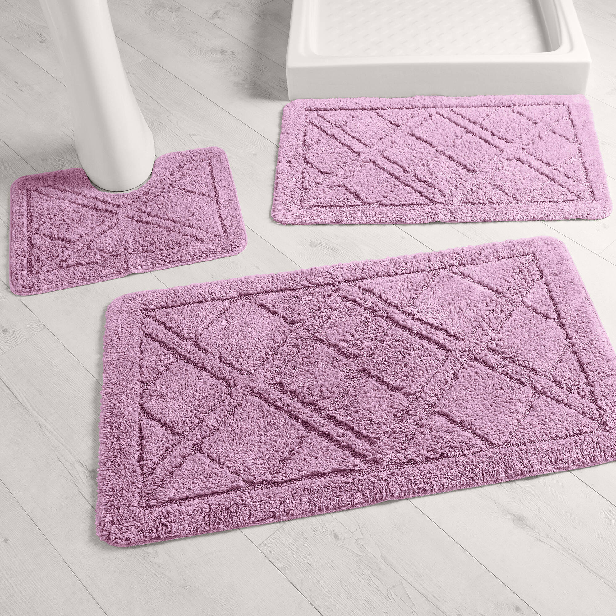 Tapis de bain losanges