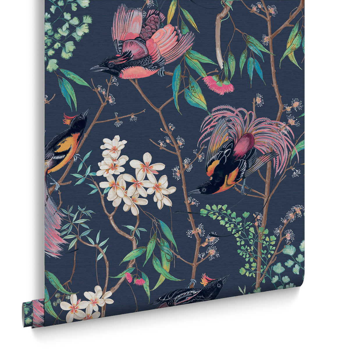 Graham & Brown Vliesbehang - Clavering Birds Night - 1000x52