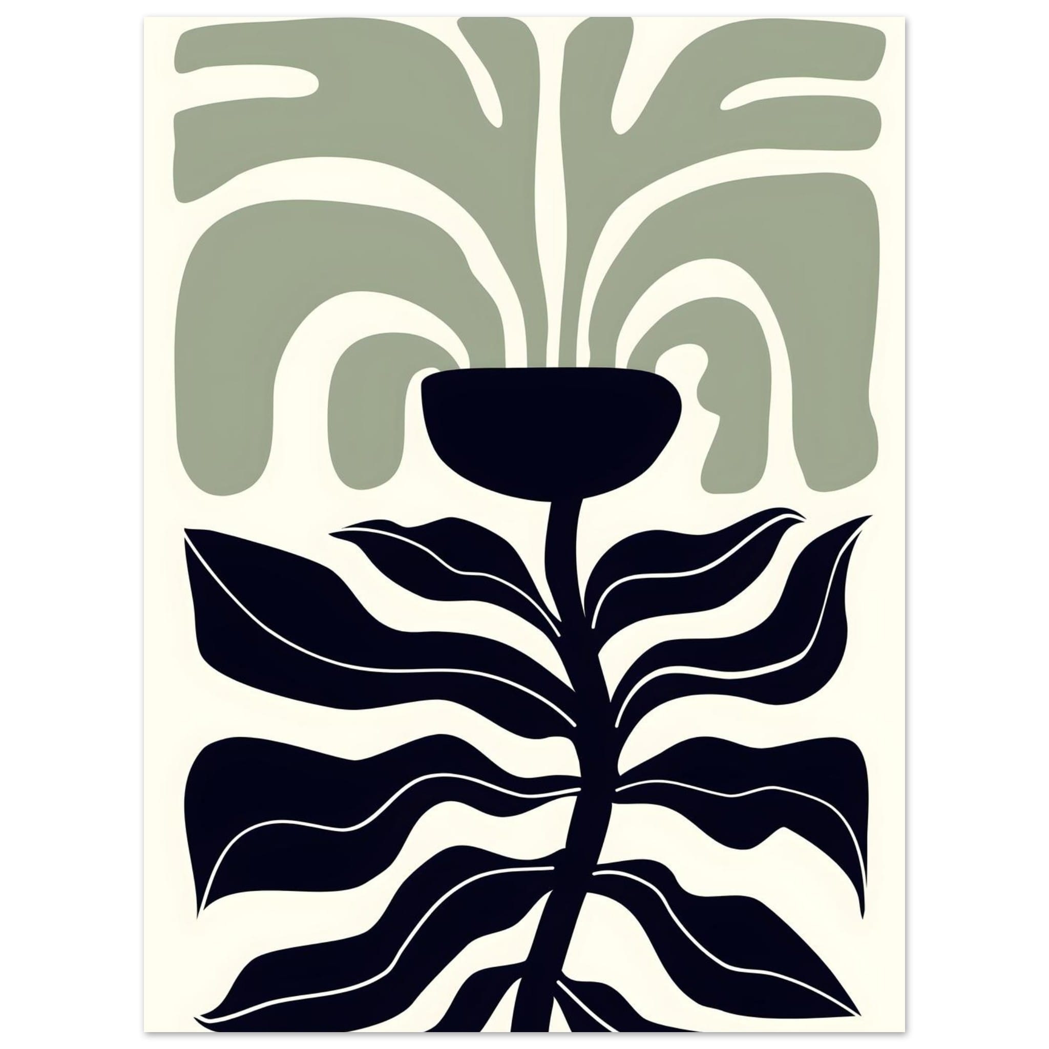Artfulprints Poster Matisse – Poetic bloom II  - 30x40 cm - Groen