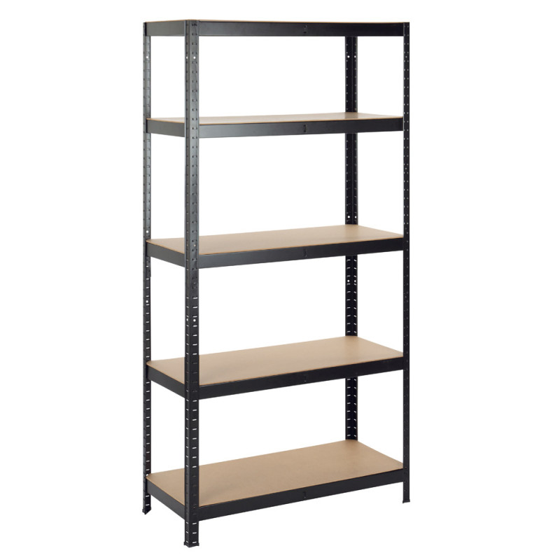 Etagère de rangement Heavy Duty noire 180 x 90 x 40 cm PRACTO HOME