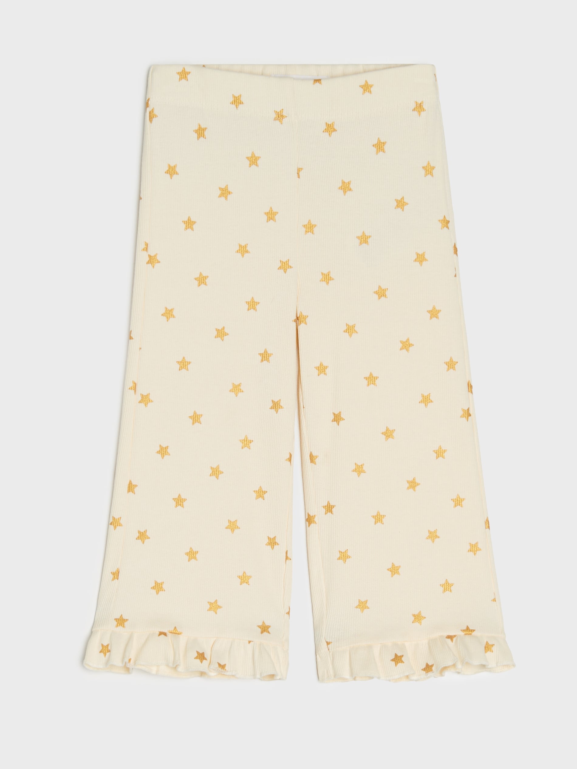Prążkowane spodnie wide leg