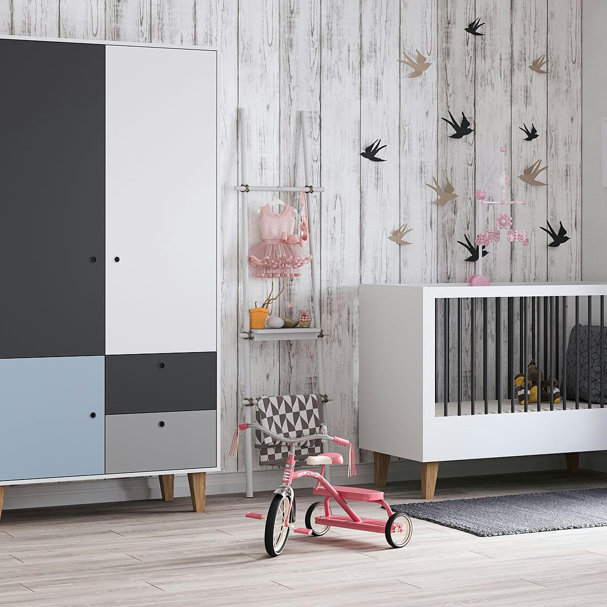 CONCEPT - Armoire 2 portes bleu