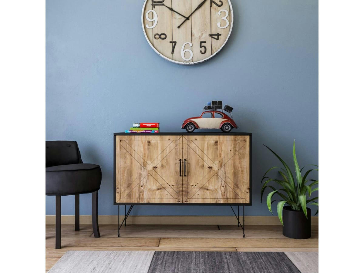 ZARTA - ZARTA - Buffet 100 cm Anthracite Pin