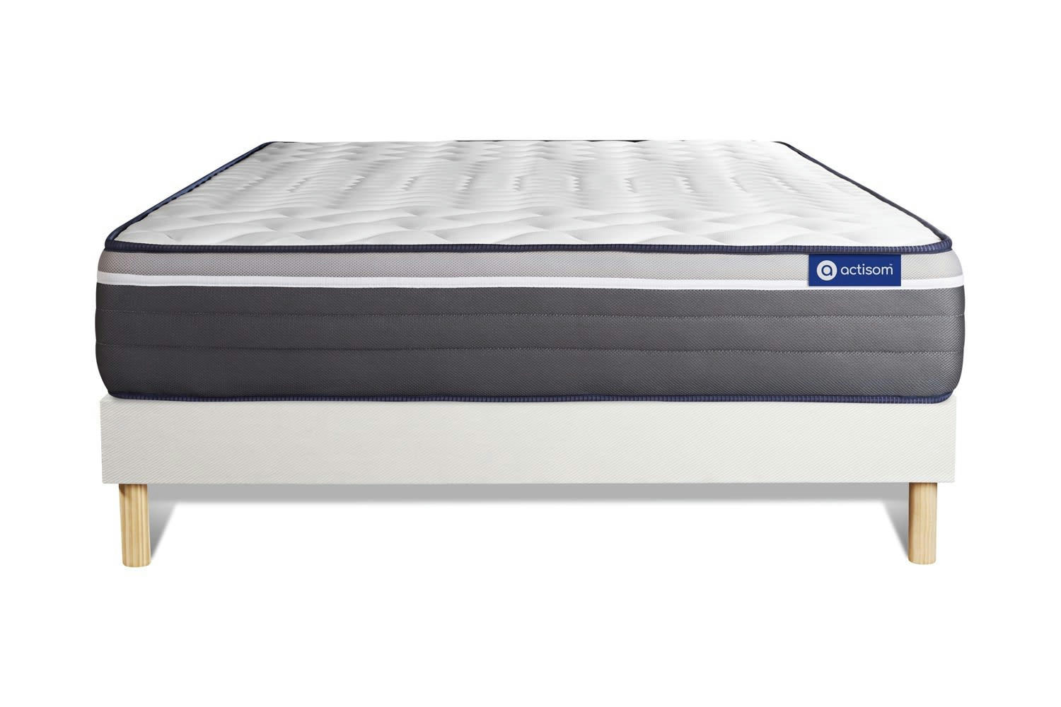 ACTILATEX PLUS - Ensemble 180x200 cm sommier kit blanc
