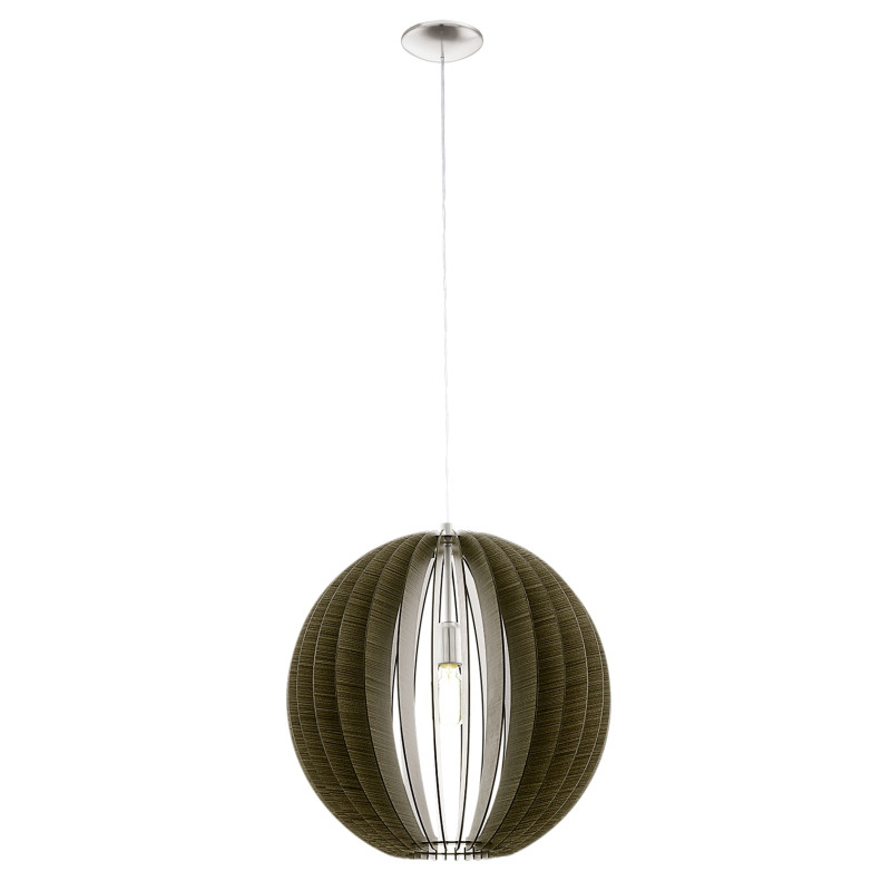 Suspension Cossano brun foncé Ø 50 cm E27 60 W EGLO