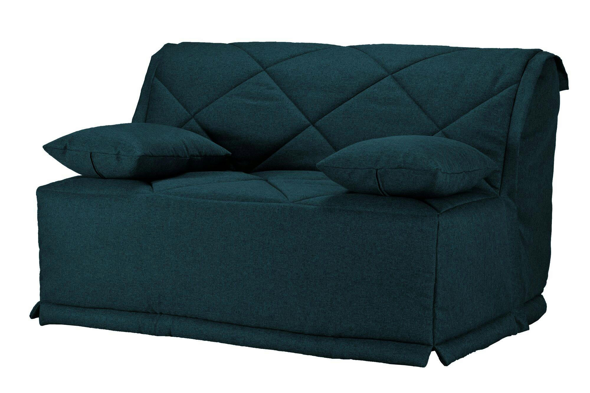 GINA - Banquette BZ avec matelas de 15 cm bleu marine