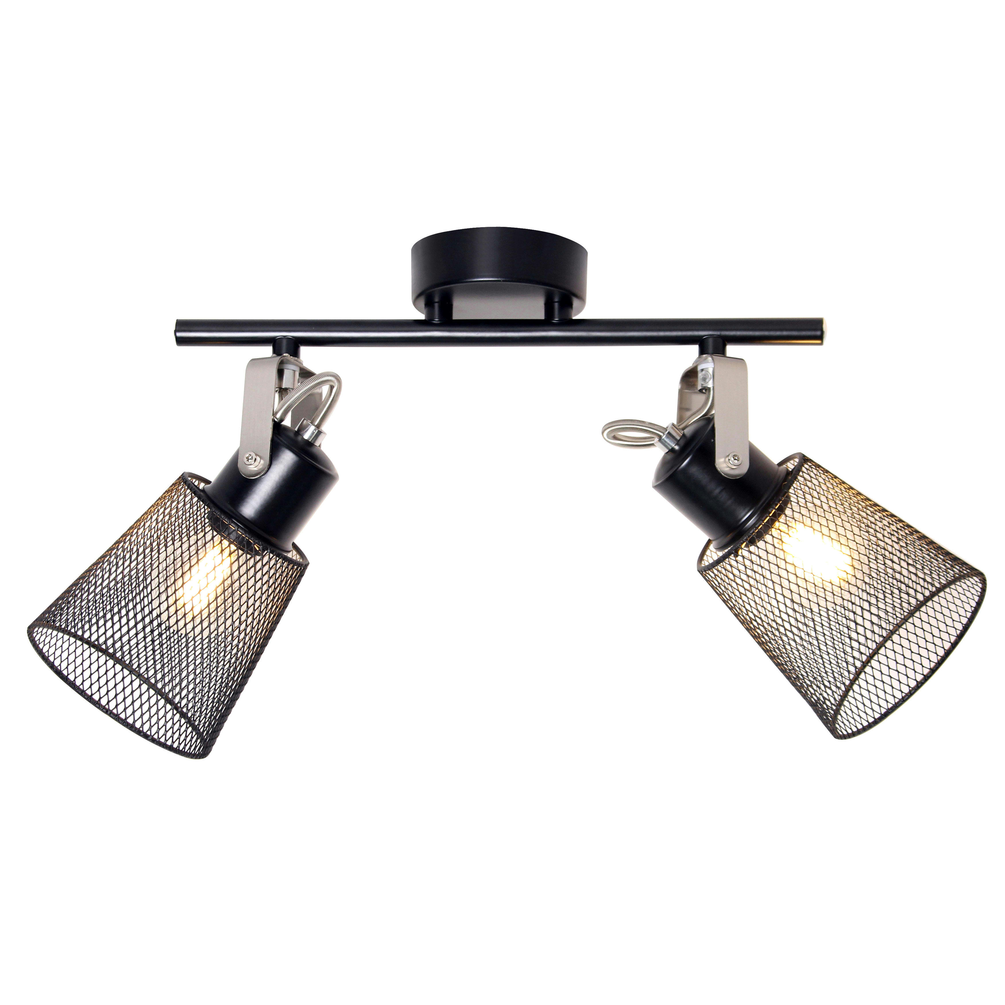 GRIS - Spot de plafond en métal noir