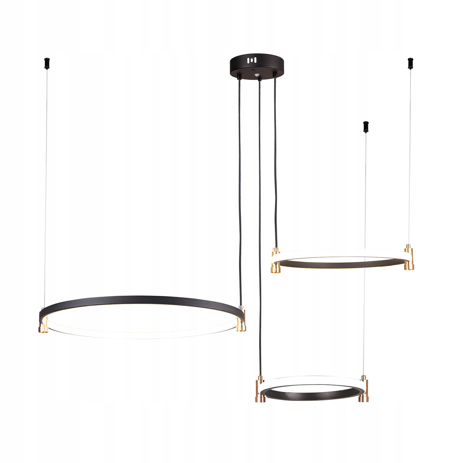 Lampa Wisząca Żyrandol 3 Ringi LED Pierścieniowa Salon