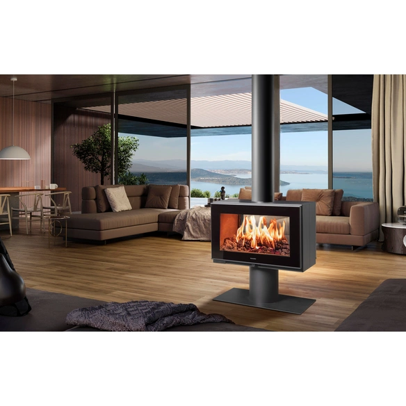 Kaminofen, Kaminofen Etoile, 9,7 kW, Stahl, schwarz, ZB