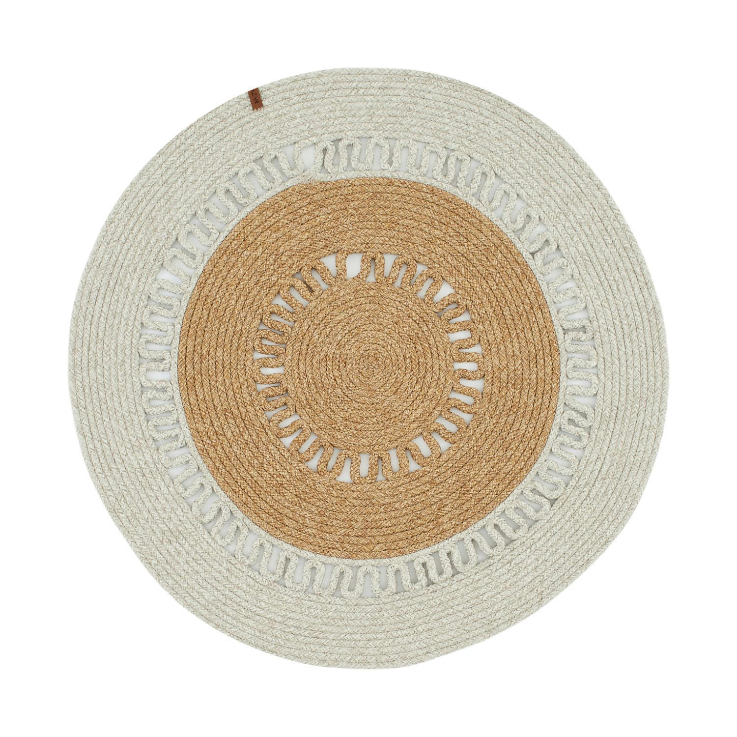 CÔME - Tapis intérieur et extérieur naturel 80x80cm