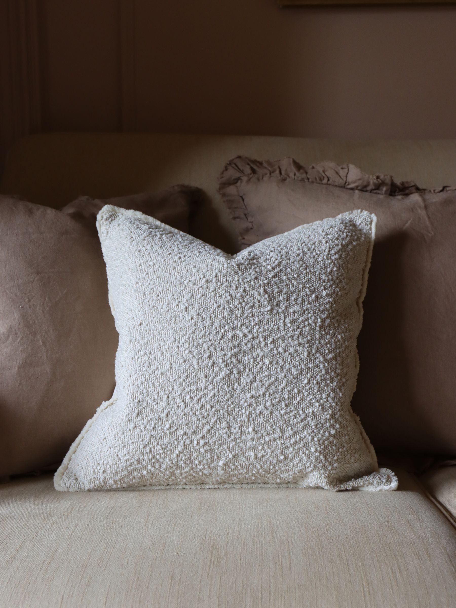 Ellenvale Interiors Cream Sofia Boucle Cushion Cover 45 X 45cm
