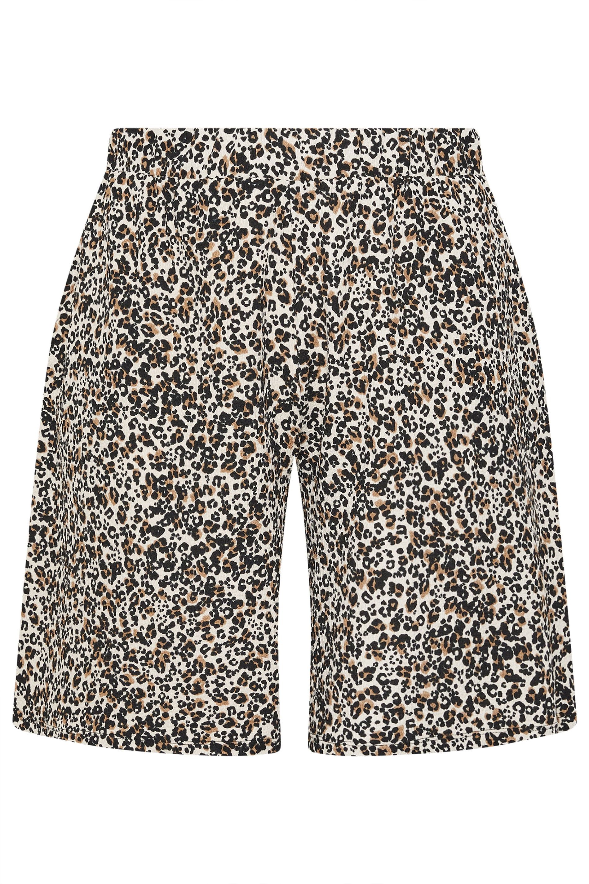 Yours Leopard Textured Shorts